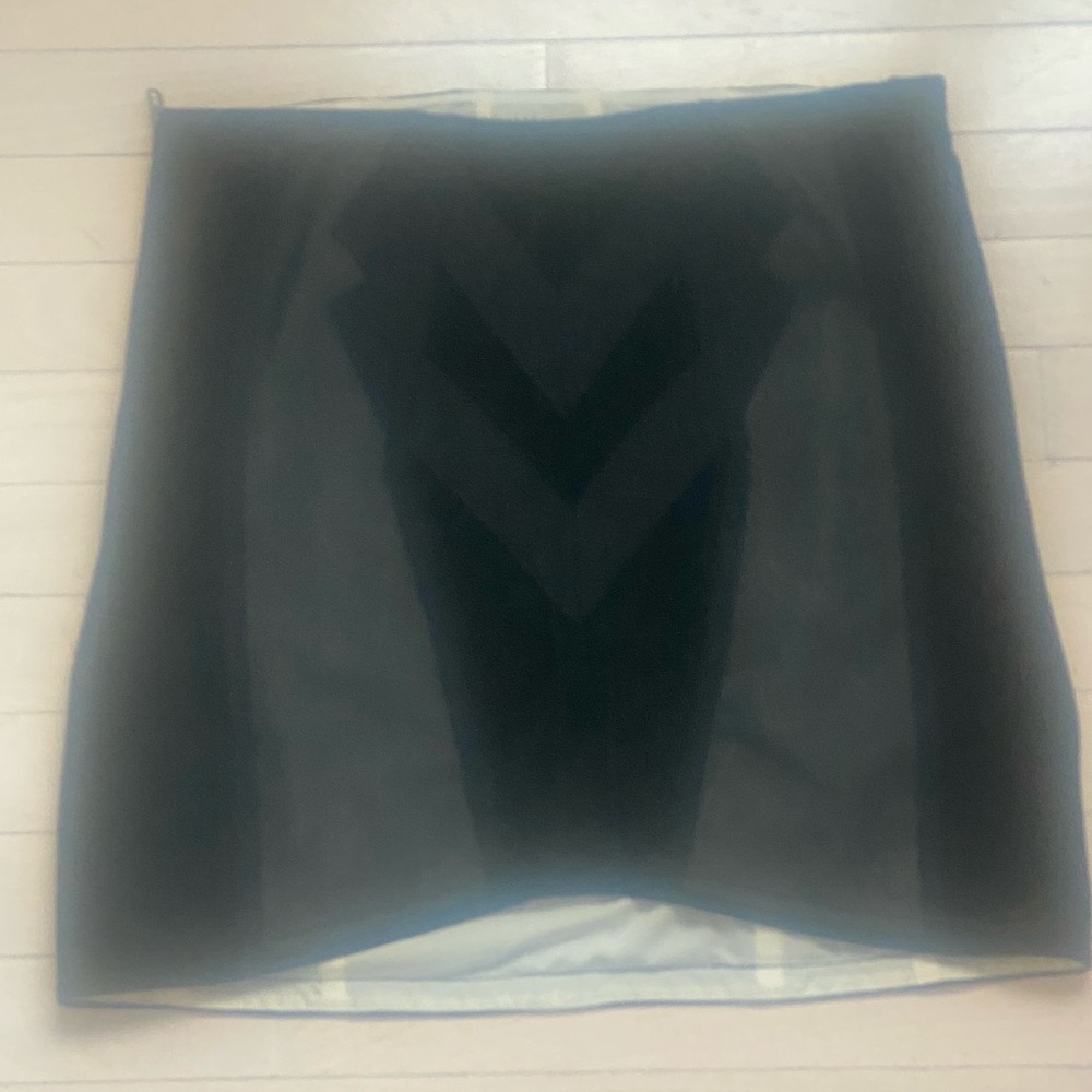 RAG & BONE Suede Skirt with Gold Zippers. Size 8 - Picture 2 of 8